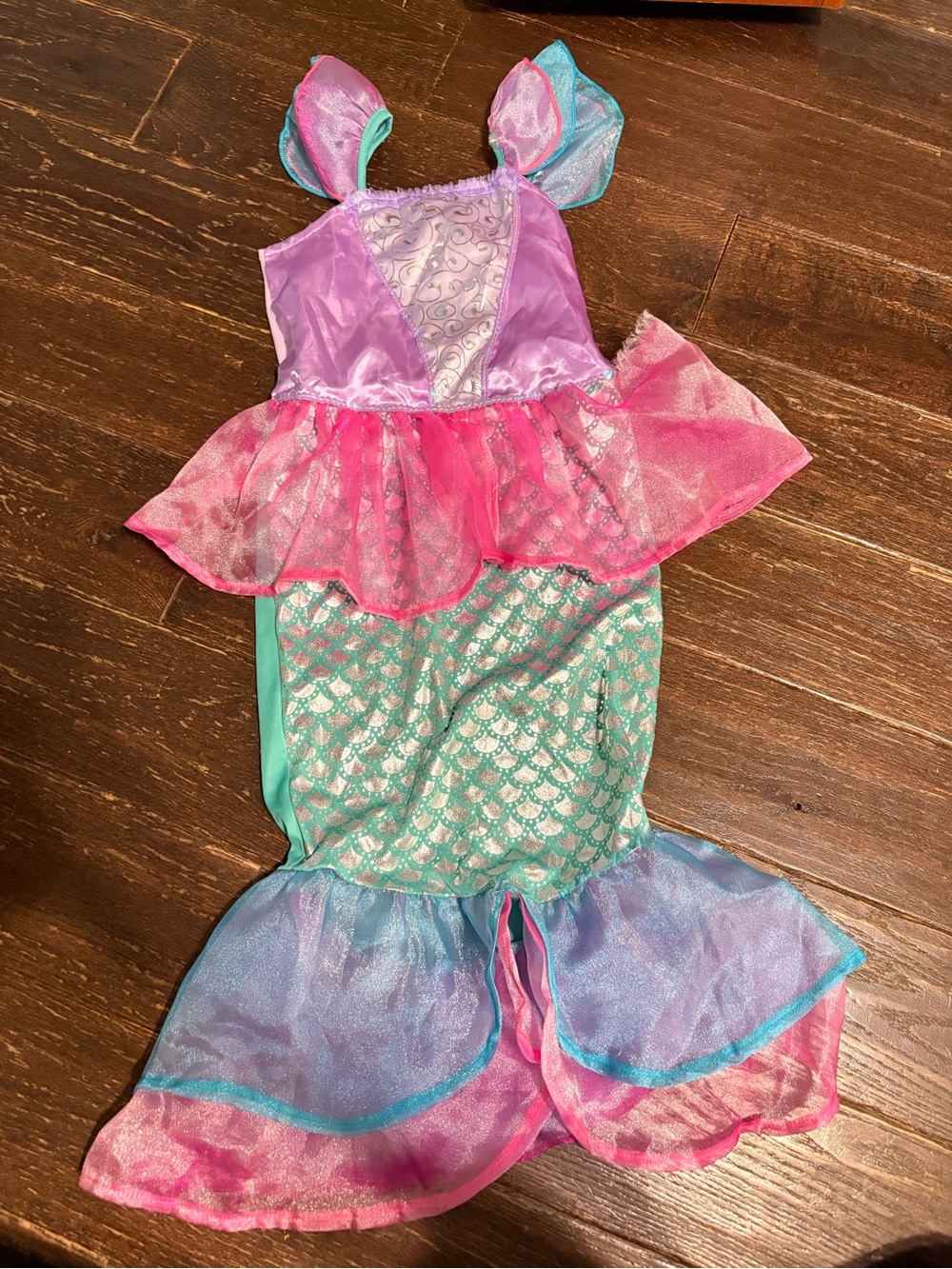 Girls Mermaid Costume Dress in Pink, Purple and Aqua